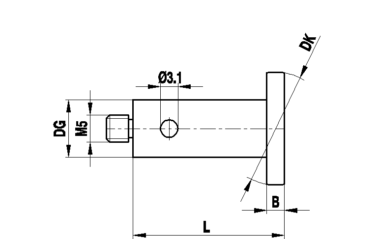 M5 Ø20 мм диск из высокопрочной стали, 1 мм толщина, L 60 мм, для систем ZEISS A-5555-0123